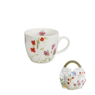 Kubek 460 ml w "koszyczku" BARWY NATURY (sprzedaż w zestawach po 4 szt.)