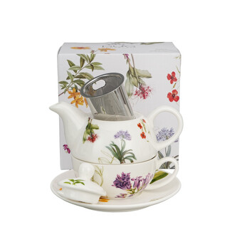 Filiżanka z dzbankiem i spodkiem BARWY NATURY