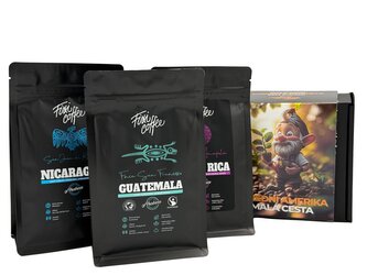 Střední Amerika – Malá cesta – degustační sada (3x100 g) zrnková / sáček Doypack / 3x100 g