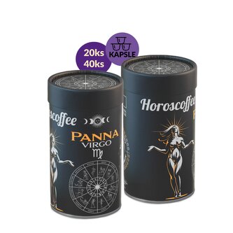 Horoscoffee – Panna – dárková káva kapsle / papírová tuba / 20 ks