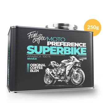 Motokafe – Superbike – dárková káva zrnková / stylový plechový kanystr / 250 g