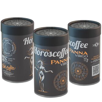 Horoscoffee – Panna – dárková káva jemně mletá / papírová tuba / 250 g