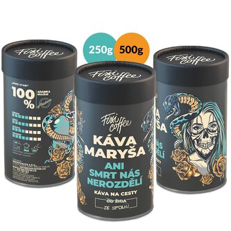 Káva Maryša – Ani smrt nás nerozdělí – dárková káva zrnková / papírová tuba / 250 g