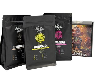 Afrika – Malá cesta – degustační sada kávy (3x100 g) zrnková / sáček Doypack / 3x100 g