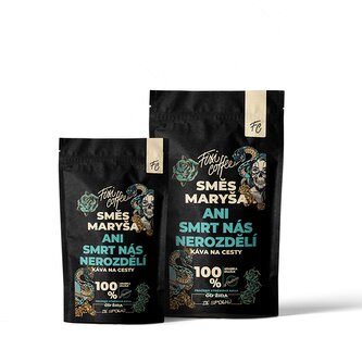 Káva Maryša – Ani smrt nás nerozdělí – dárková káva zrnková / sáček Doypack / 500 g