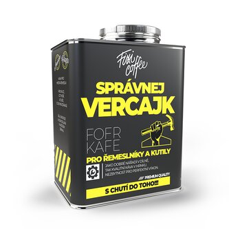 Fofrkafe – Správnej vercajk – dárková káva jemně mletá / stylový plechový kanystr / 250 g