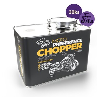 Motokafe – Chopper – dárková káva kapsle / stylový plechový kanystr / 30 ks