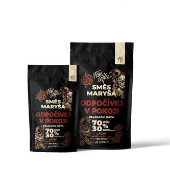 Káva Maryša – Odpočívej v pokoji – dárková káva zrnková / sáček Doypack / 1000 g