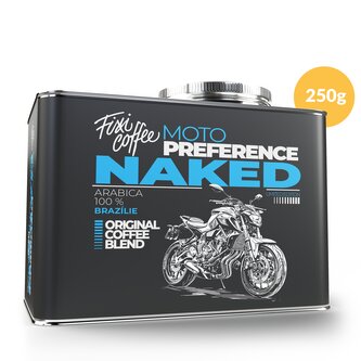 Motokafe – Naked – dárková káva zrnková / stylový plechový kanystr / 250 g