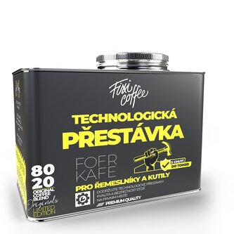Fofrkafe – Technologická přestávka – dárková káva jemně mletá / stylový plechový kanystr / 250 g