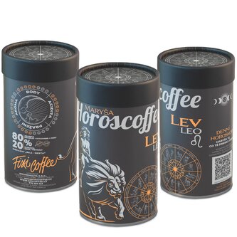 Horoscoffee – Lev – dárková káva zrnková / papírová tuba / 500 g