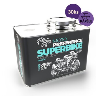 Motokafe – Superbike – dárková káva kapsle / stylový plechový kanystr / 30 ks