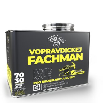 Fofrkafe – Vopravdickej fachman – dárková káva jemně mletá / stylový plechový kanystr / 250 g