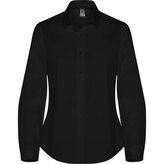 Dámská košile s dlouhým rukávem Moscu, černá, Velikost XL