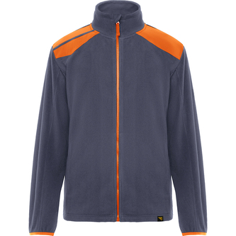 Pánská fleecová mikina Terrano, modrošedá/oranžová, Velikost S