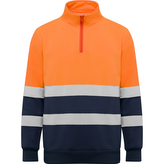 Pánská reflexní mikina Spica, námořnická modrá/svítivě oranžová, Velikost 4XL