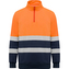 Pánská reflexní mikina Spica, námořnická modrá/svítivě oranžová, Velikost 4XL