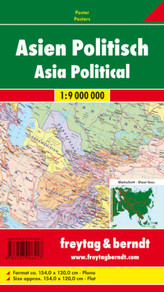 Freytag & Berndt Poster Asien, physisch-politisch, Großformat