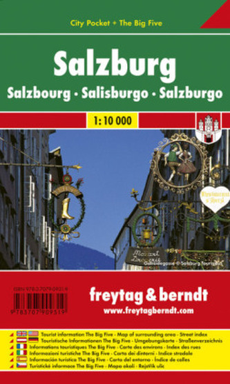 Freytag & Berndt Stadtplan Salzburg. Salzbourg. Salisburgo; Salzburgo