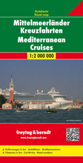 Freytag & Berndt Autokarte Mittelmeerländerländer Kreuzfahrten. Mediterranean Cruises. Croisiéres en Méditerranee. Crociere nel
