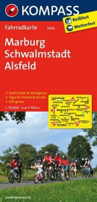 Kompass Fahrradkarte Marburg, Schwalmstadt, Alsfeld