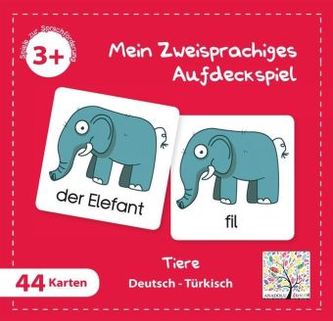 Mein Zweisprachiges Aufdeckspiel (Kinderspiel), Tiere, Türkisch