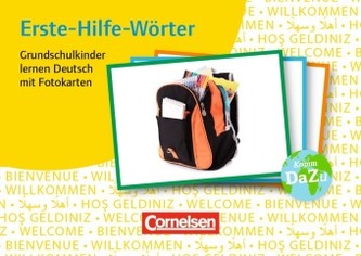 Erste-Hilfe-Wörter: Grundschulkinder lernen Deutsch mit Fotokarten