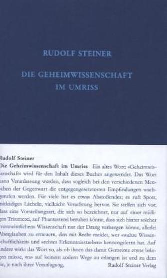 Die Geheimwissenschaft im Umriss