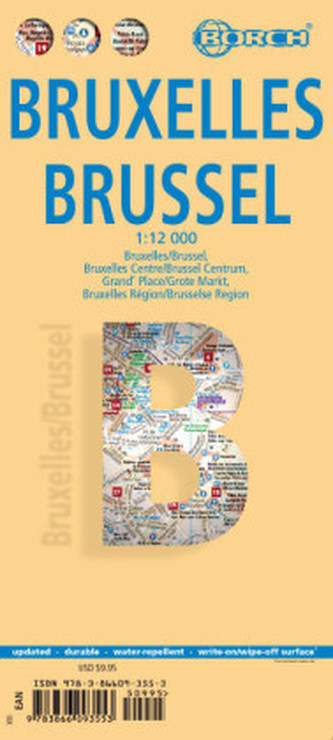 Borch Map Brussels. Bruxelles / Brussel
