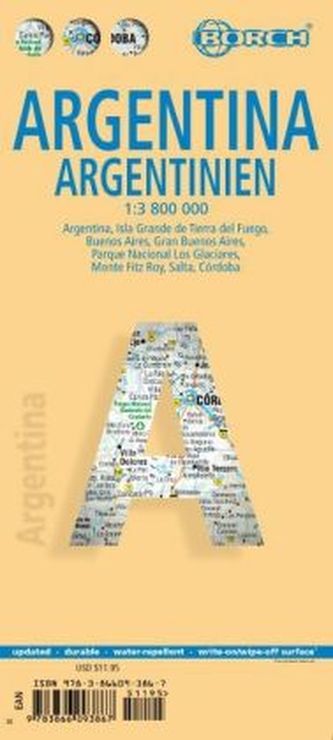 Borch Map Argentina. Argentinien