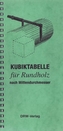 Kubiktabelle für Rundholz nach Mittendurchmesser