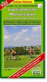 Doktor Barthel Karte Vogtländische Musikregion mit Stadtplan Klingenthal
