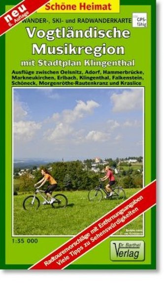 Doktor Barthel Karte Vogtländische Musikregion mit Stadtplan Klingenthal