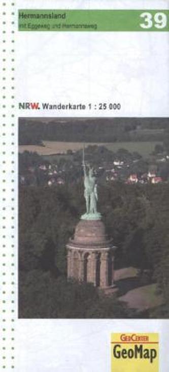 GeoMap Karte Hermannsland mit Eggeweg und Hermannsweg