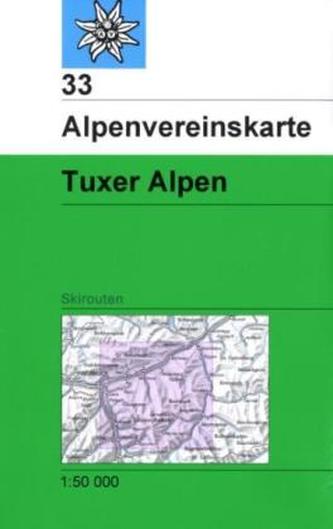 Alpenvereinskarte Tuxer Alpen, Skirouten