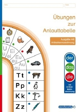 Übungen zur Anlauttabelle Ausgabe mit Artikelkennzeichnung