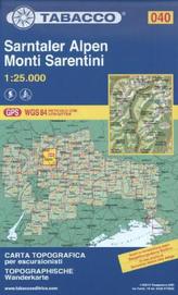 Tabacco topographische Wanderkarte Sarntaler Alpen. Monti Sarentini