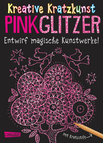 Pink Glitzer, m. Kratzstift