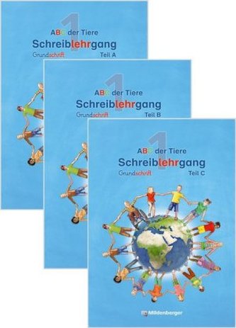 1. Schuljahr, Schreiblehrgang Grundschrift, Teil A, B und C, 3 Hefte