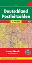Freytag & Berndt Poster Deutschland, Postleitzahlenkarte, gefalzt. Germany Post Codes