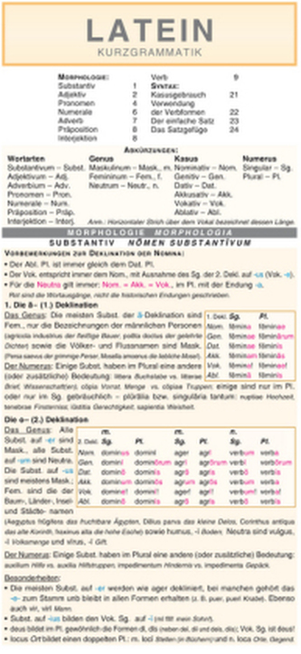 Latein - Kurzgrammatik: Die komplette Grammatik anschaulich und verständlich dargestellt