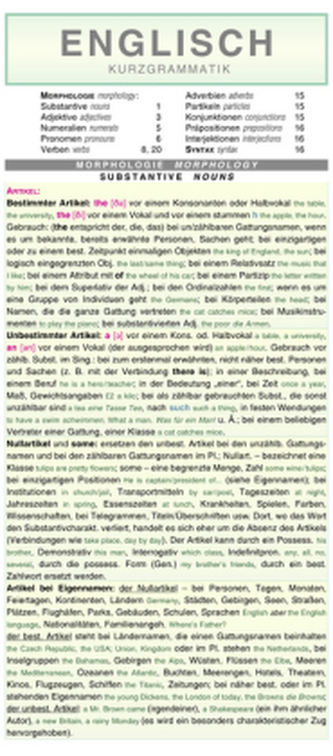 Englisch - Kurzgrammatik: Die komplette Grammatik anschaulich und verständlich dargestellt