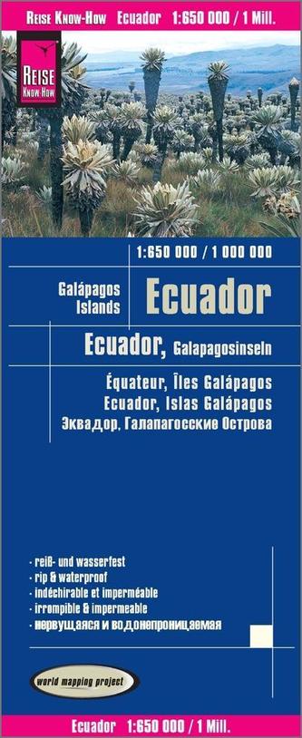 World Mapping Project Reise Know-How Landkarte Ecuador, Galapagos- Inseln (1:650.000 / 1.000.000). Ecuador, Galapagos-Islands /