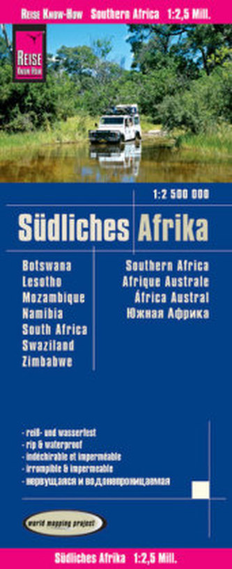 Reise Know-How Landkarte World Mapping Project Südliches Afrika (1:2.500.000)