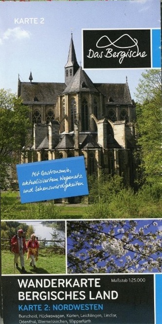 Naturpark Bergisches Land - Nordwesten, Wanderkarte