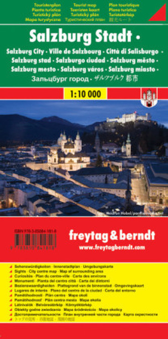 Freytag & Berndt Stadtplan Salzburg, Touristenplan. Salzburg, Tourist map. Salisburgo, Pianta turistica