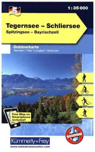 Kümmerly & Frey Outdoorkarte Tegernsee - Schliersee