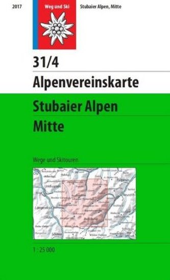 Alpenvereinskarte Stubaier Alpen, Mitte