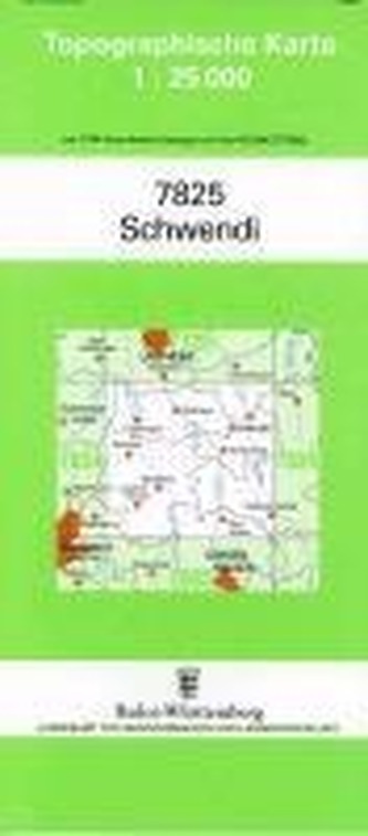 Topographische Karte Baden-Württemberg Schwendi