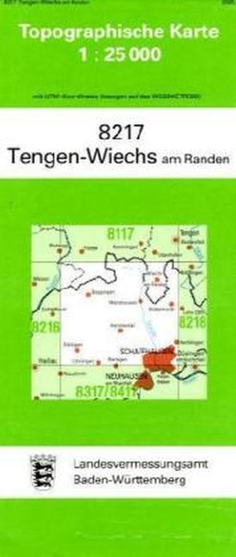 Topographische Karte Baden-Württemberg Tengen-Wiechs am Randern